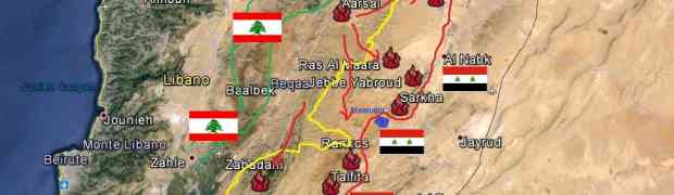 A fronteira síria libanesa de Al-Qalamoun