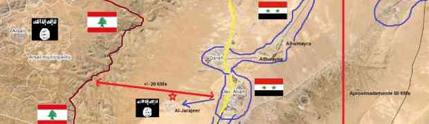 A estrada Homs Damasco em Al-Qalamoun