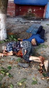Esses são mortos civis pelo ataque de artilharia sobre Pervomaisk. (Fonte: Frente Brasileira de Solidariedade com a Ucrânia)
